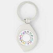 Crescent Pride Moons & Black Hearts Sleutelhanger (Voorkant)