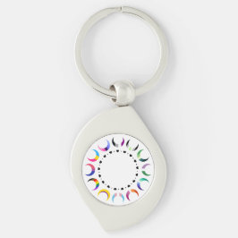 Crescent Pride Moons & Black Hearts Sleutelhanger