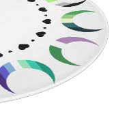 Crescent Pride Moons & Black Hearts Snijplank (Hoek)
