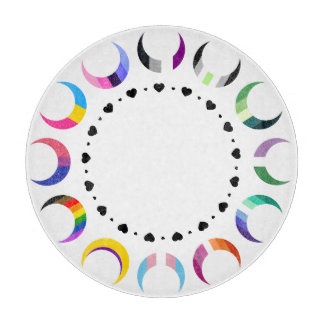 Crescent Pride Moons & Black Hearts Snijplank