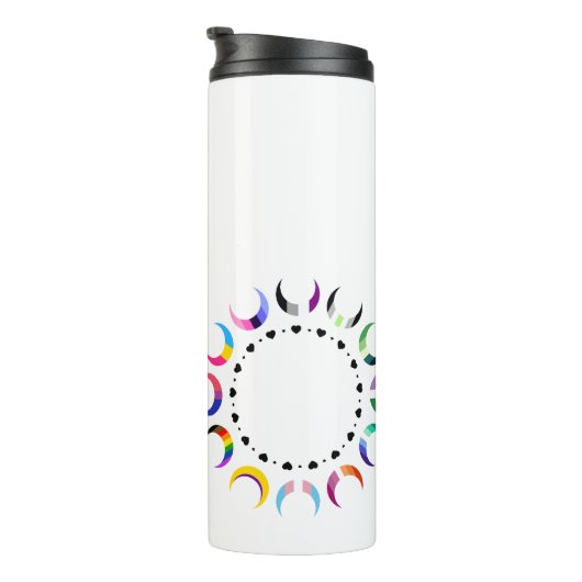 Crescent Pride Moons & Black Hearts Thermosbeker (Geroteerd rechts)