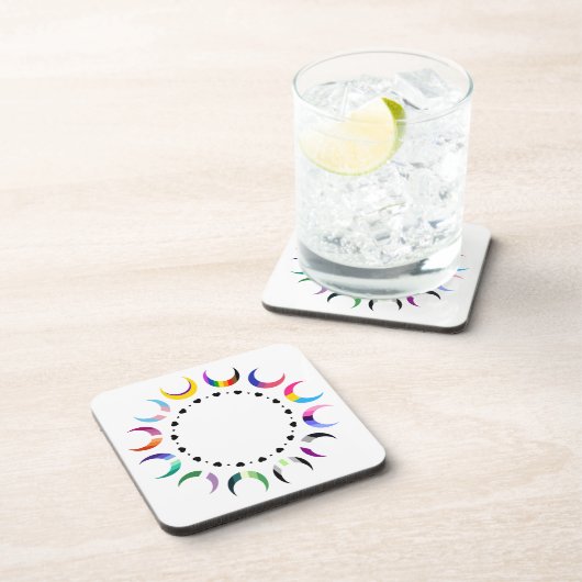 Crescent Pride Moons & Heart Ring Bier Onderzetter (Rechterzijde)