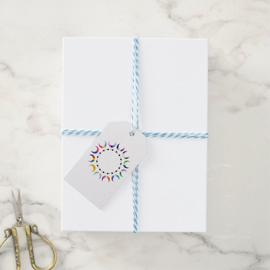 Crescent Pride Moons & Heart Ring Cadeaulabel (Met Touw)
