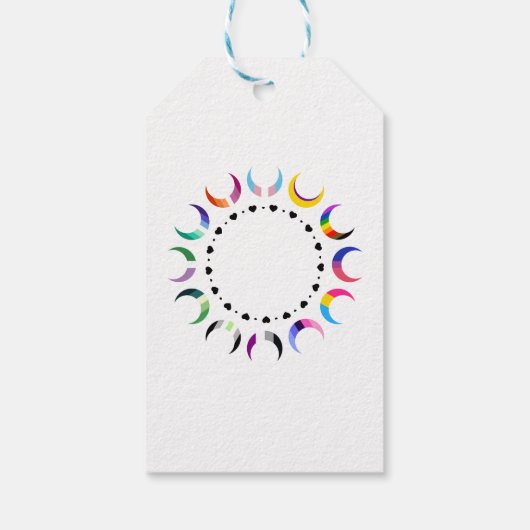 Crescent Pride Moons & Heart Ring Cadeaulabel (Achterkant)