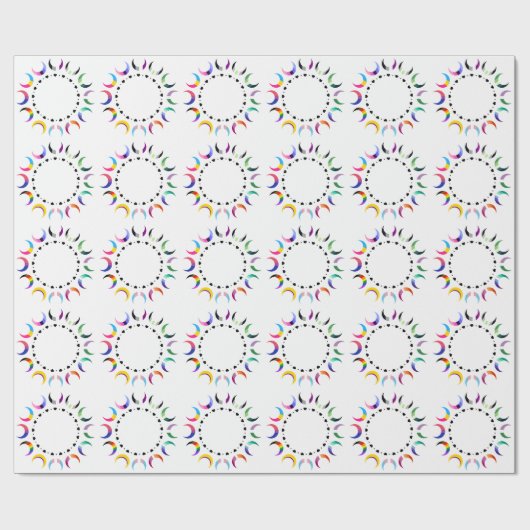 Crescent Pride Moons & Heart Ring Cadeaupapier (Vlak)