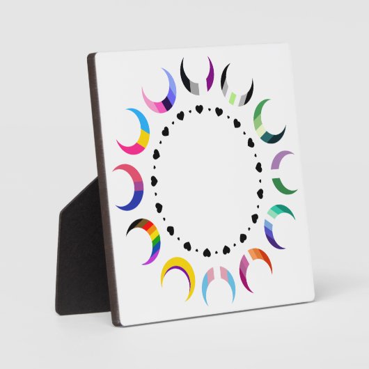 Crescent Pride Moons & Heart Ring Fotoplaat (Voorkant)