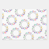 Crescent Pride Moons & Heart Ring Inpakpapier Vel (Voorkant 3)