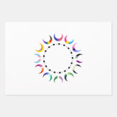 Crescent Pride Moons & Heart Ring Inpakpapier Vel (Voorkant)
