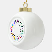 Crescent Pride Moons & Heart Ring Keramische Bal Ornament (Rechts)