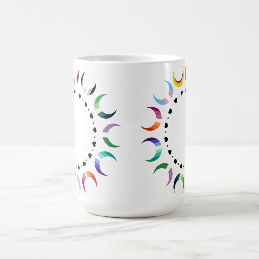 Crescent Pride Moons & Heart Ring Koffiemok (Center)