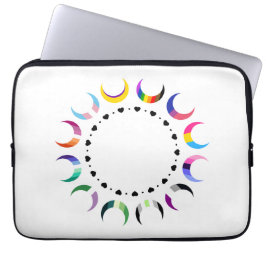 Crescent Pride Moons & Heart Ring Laptop Sleeve