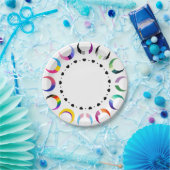 Crescent Pride Moons & Heart Ring Papier Borden Papieren Bordje (Feest)