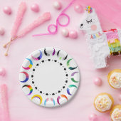 Crescent Pride Moons & Heart Ring Papier Borden Papieren Bordje (Feest)