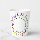 Crescent Pride Moons & Heart Ring Papieren Bekers (Voorkant)