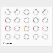 Crescent Pride Moons & Heart Ring Ronde Sticker (Vel)