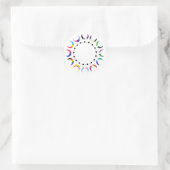 Crescent Pride Moons & Heart Ring Ronde Sticker (Tas)