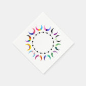 Crescent Pride Moons & Heart Ring Servet (Hoek)