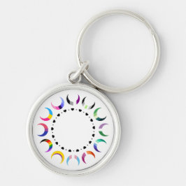 Crescent Pride Moons & Heart Ring Sleutelhanger