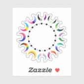 Crescent Pride Moons & Heart Ring Sticker (Vel)