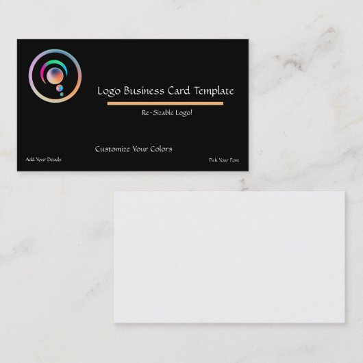 Crescent Rainbows Crop Circle Logo Visitekaartje (Voorkant / Achterkant)