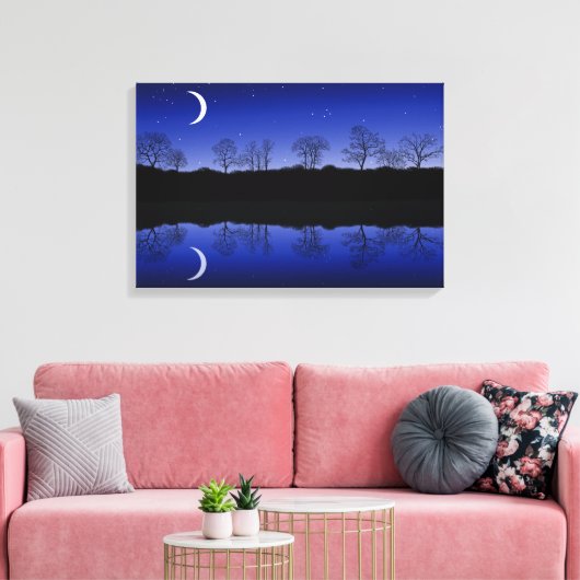 Crescent Reflections Wrapped Canvas Art (Insitu (Woonkamer))