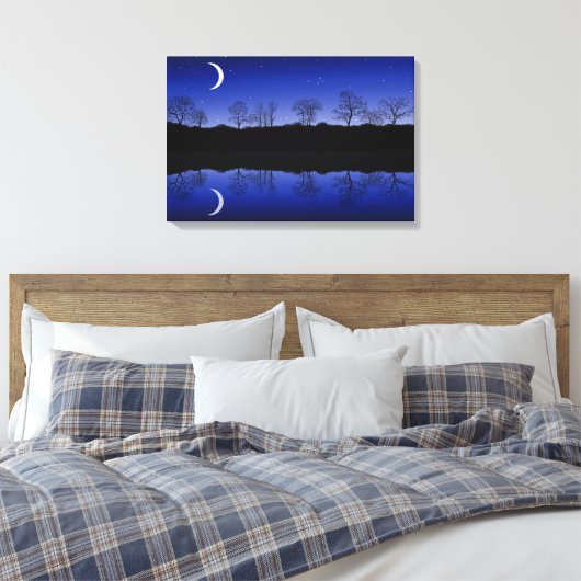Crescent Reflections Wrapped Canvas Art (Insitu (Slaapkamer))