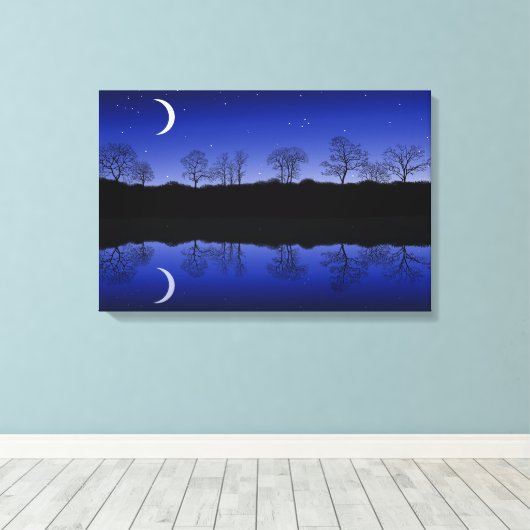Crescent Reflections Wrapped Canvas Art (Insitu (Houten vloer))