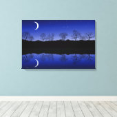 Crescent Reflections Wrapped Canvas Art Afdruk (Insitu (Houten vloer))