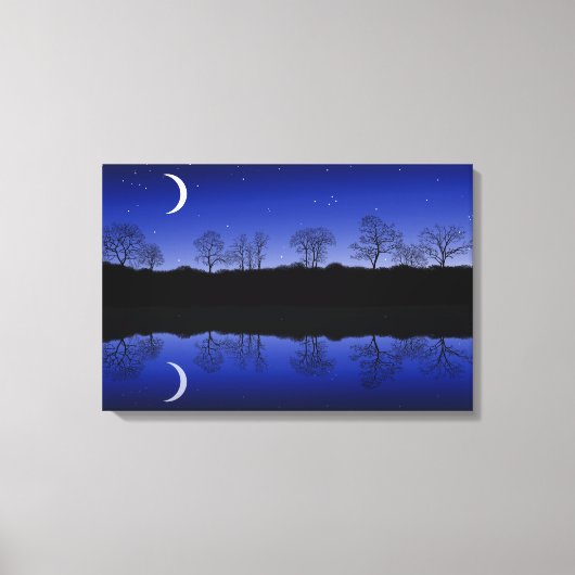 Crescent Reflections Wrapped Canvas Art Afdruk (Voorkant)