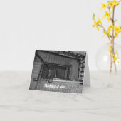 Crescent Stairwell Grayscale denking van uw Kaart (Gele Bloem)
