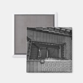 Crescent Stairwell Grayscale Magneet (Voorkant / Achterkant)