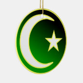 Crescent & ster van de islam keramisch ornament (Rechts)
