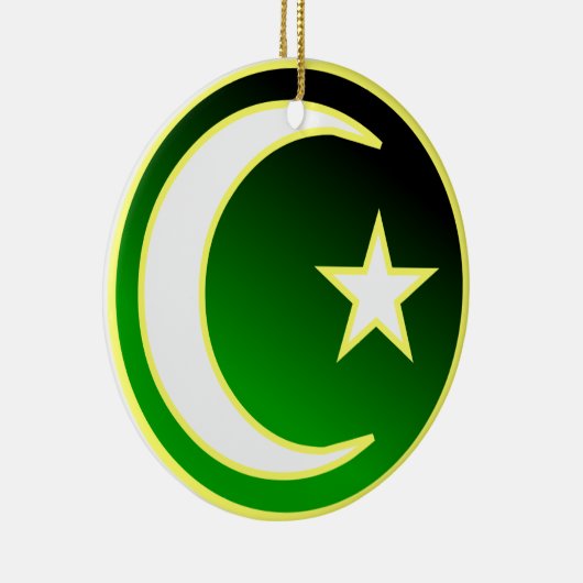 Crescent & ster van de islam keramisch ornament (Rechts)