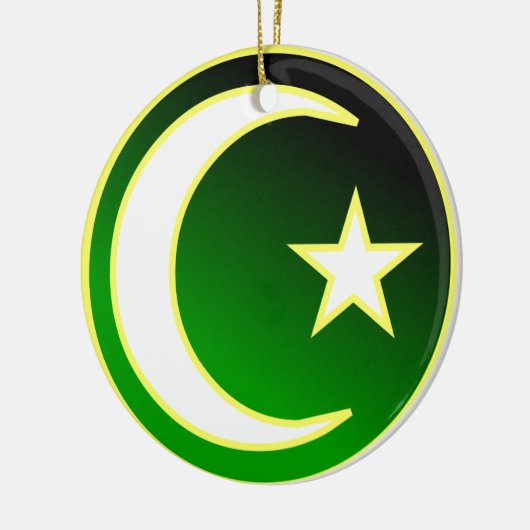 Crescent & ster van de islam keramisch ornament (Links)