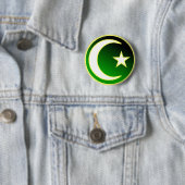 Crescent & ster van de islam ronde button 5,7 cm (In situ)