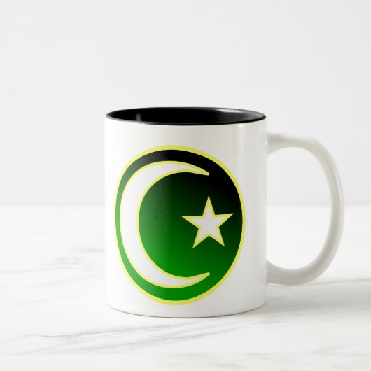 Crescent & ster van de islam tweekleurige koffiemok (Rechts)