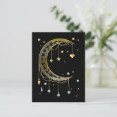 Crescent Sun Spirituality Moon Kawaii Briefkaart (Staand voorkant)