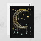 Crescent Sun Spirituality Moon Kawaii Briefkaart (Voorkant / Achterkant)