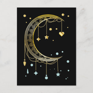 Crescent Sun Spirituality Moon Kawaii Briefkaart