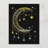 Crescent Sun Spirituality Moon Kawaii Briefkaart (Voorkant)