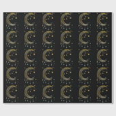 Crescent Sun Spirituality Moon Kawaii Cadeaupapier (Vlak)