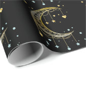 Crescent Sun Spirituality Moon Kawaii Cadeaupapier (Rol Hoek)