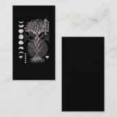 Crescent Tree Life Moon Phases Geometry Natuur Visitekaartje (Voorkant / Achterkant)