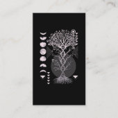 Crescent Tree Life Moon Phases Geometry Natuur Visitekaartje (Voorkant)