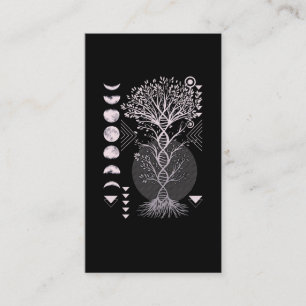 Crescent Tree Life Moon Phases Geometry Natuur Visitekaartje