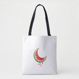 Crescent Watermelon – Moon Slice Fruit Illustratie Tote Bag
