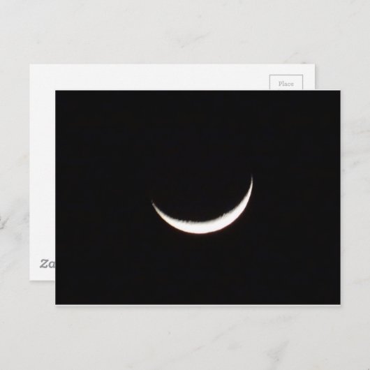 Crescent Winter Moon Briefkaart (Voorkant / Achterkant)