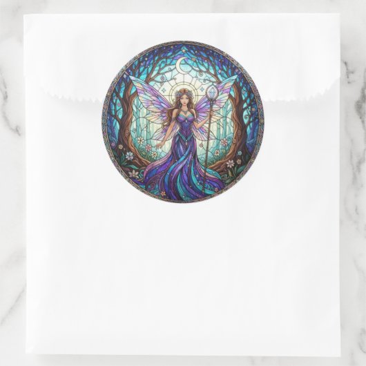 CrescentMoonFairy Ronde Sticker (Tas)