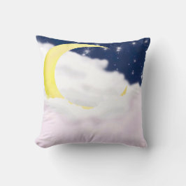 Cresent Moon in Soft Clouds Pillow  Kussen