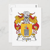 Crespo Family Crest Briefkaart (Voorkant / Achterkant)
